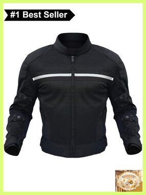 Men's Mesh Motorcycle Jacket CE Level 1 Armor Reflective Summer Riding Jacket